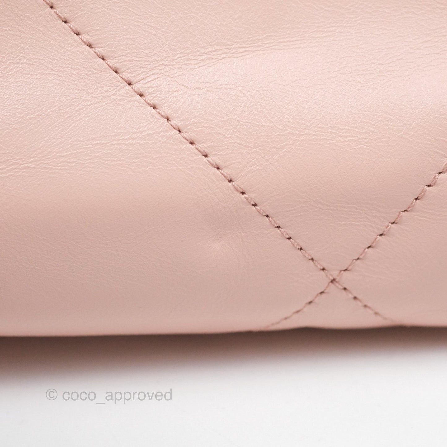 Chanel 22 Small Quilted Pink Shiny Crumpled Calfskin Aged Gold Hardware
