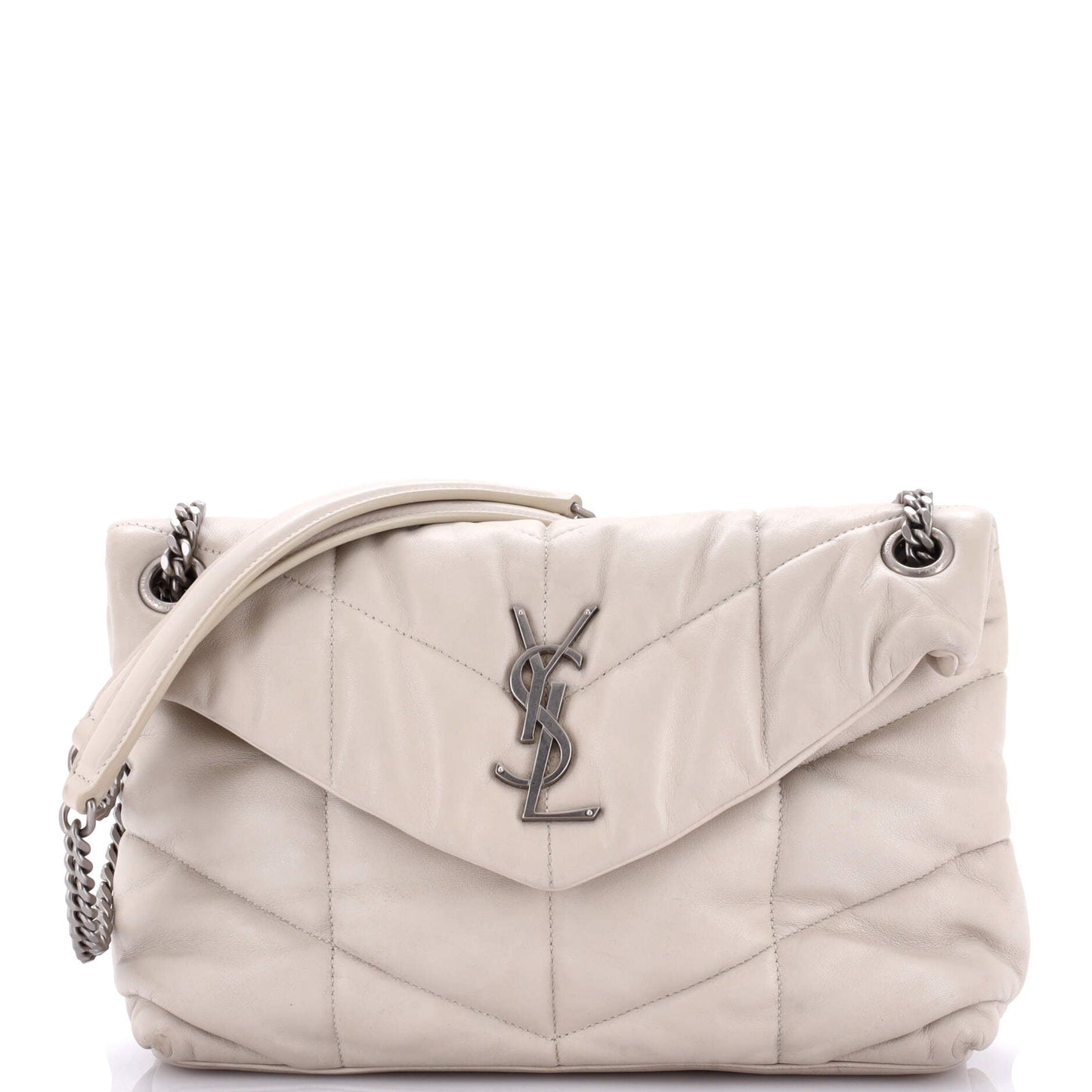 Luxury Saint Laurent Loulou Puffer Shoulder Bag Quilted Leather Small