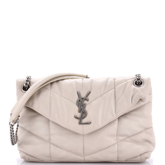 Luxury Saint Laurent Loulou Puffer Shoulder Bag Quilted Leather Small