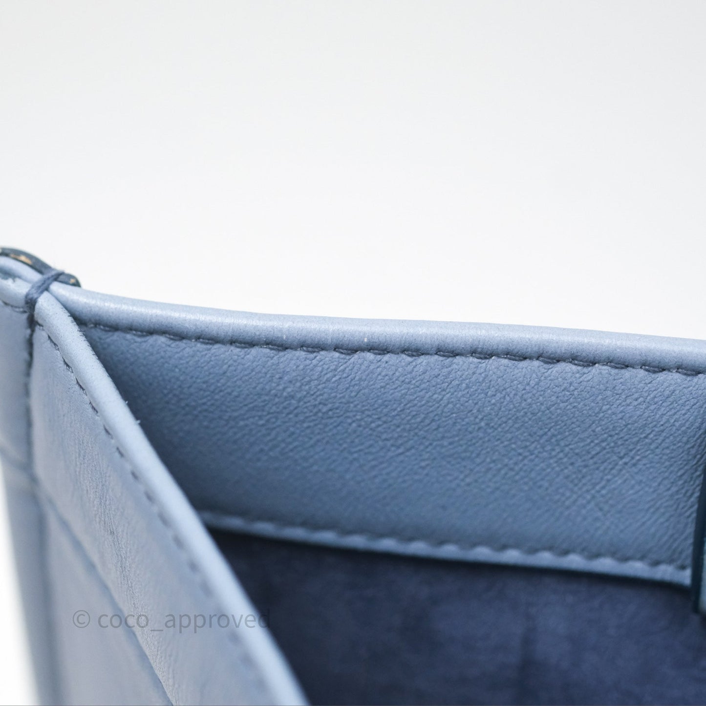 Christian Dior Medium Book Tote Blue Calfskin