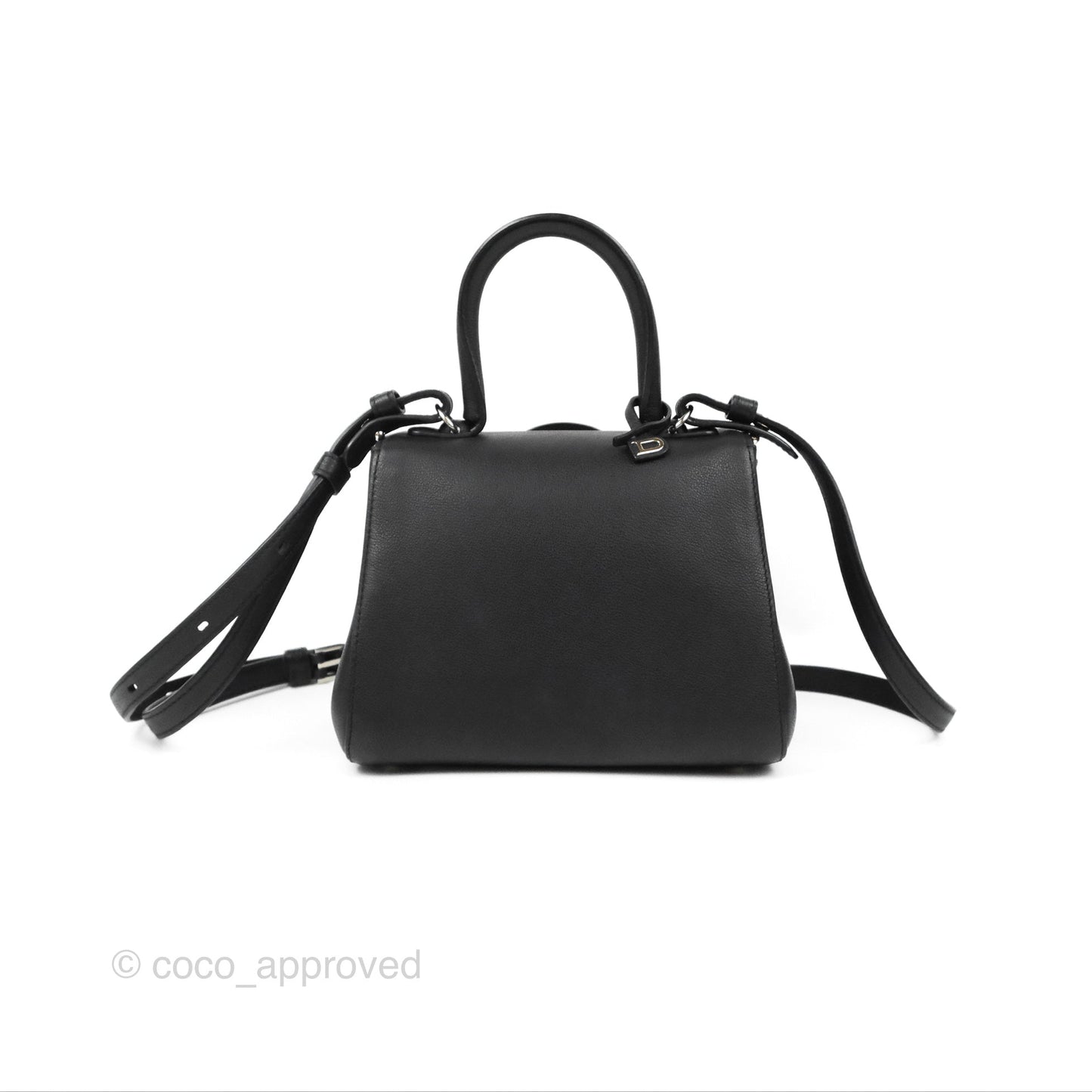 Delvaux Mini Brillant Bag Vegetal Rodeo Black Calf Silver Hardware