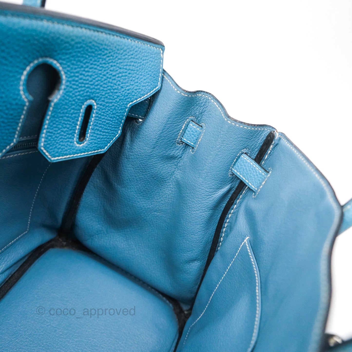 Hermès Birkin 30 Blue Jean Togo Palladium Hardware