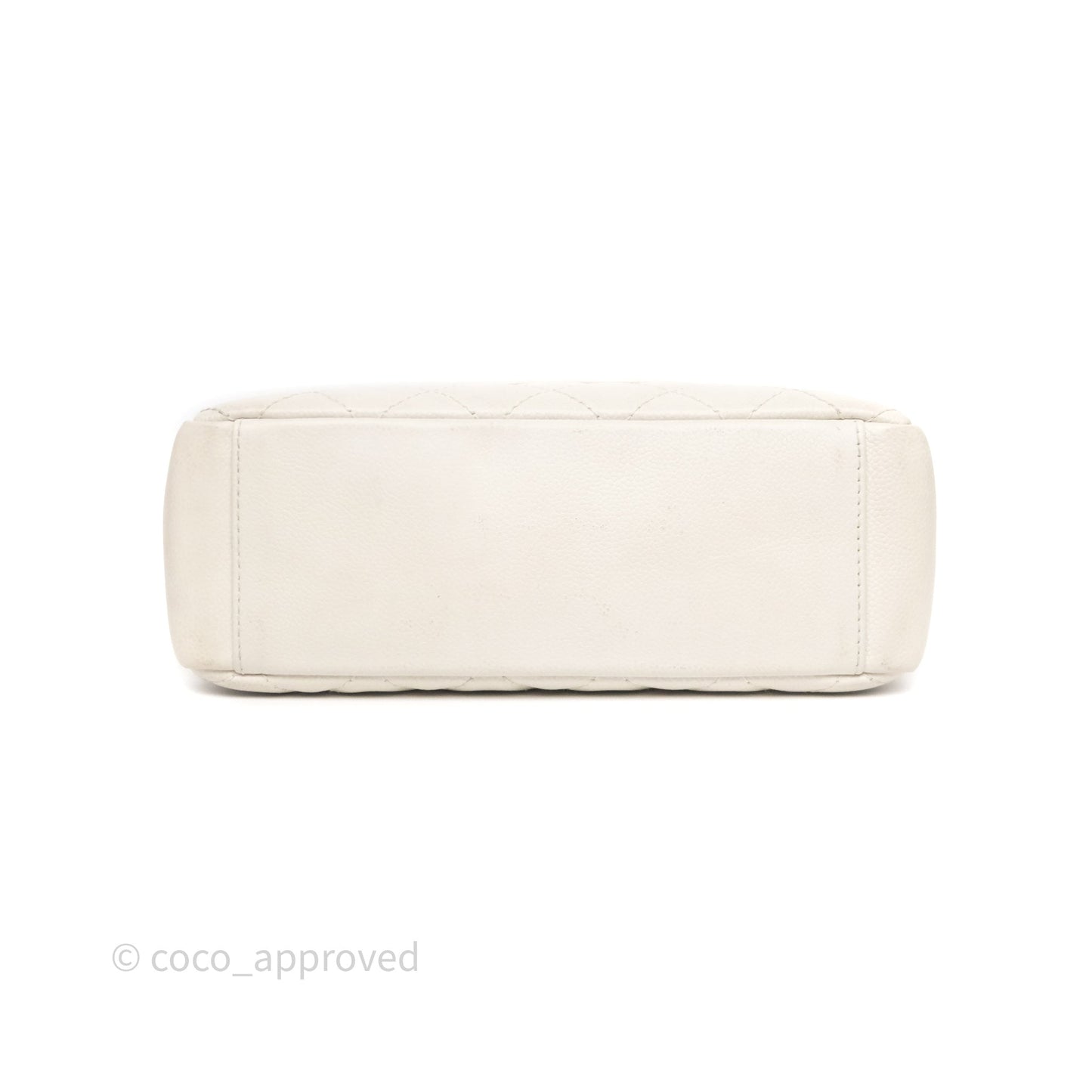 Chanel Vertical GST White Caviar Silver Hardware