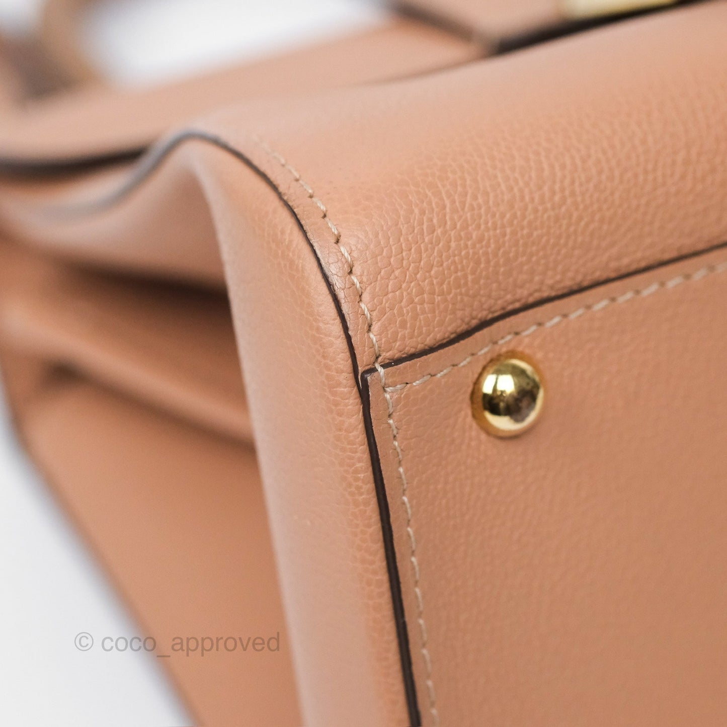 Delvaux Mini Brillant Bag Nude Grained Calfskin Gold Hardware
