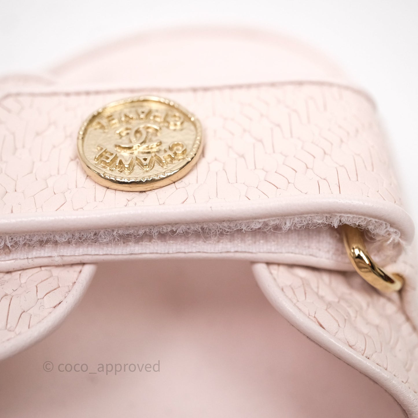 Chanel Dad Sandals Medallion Light Pink Size 39