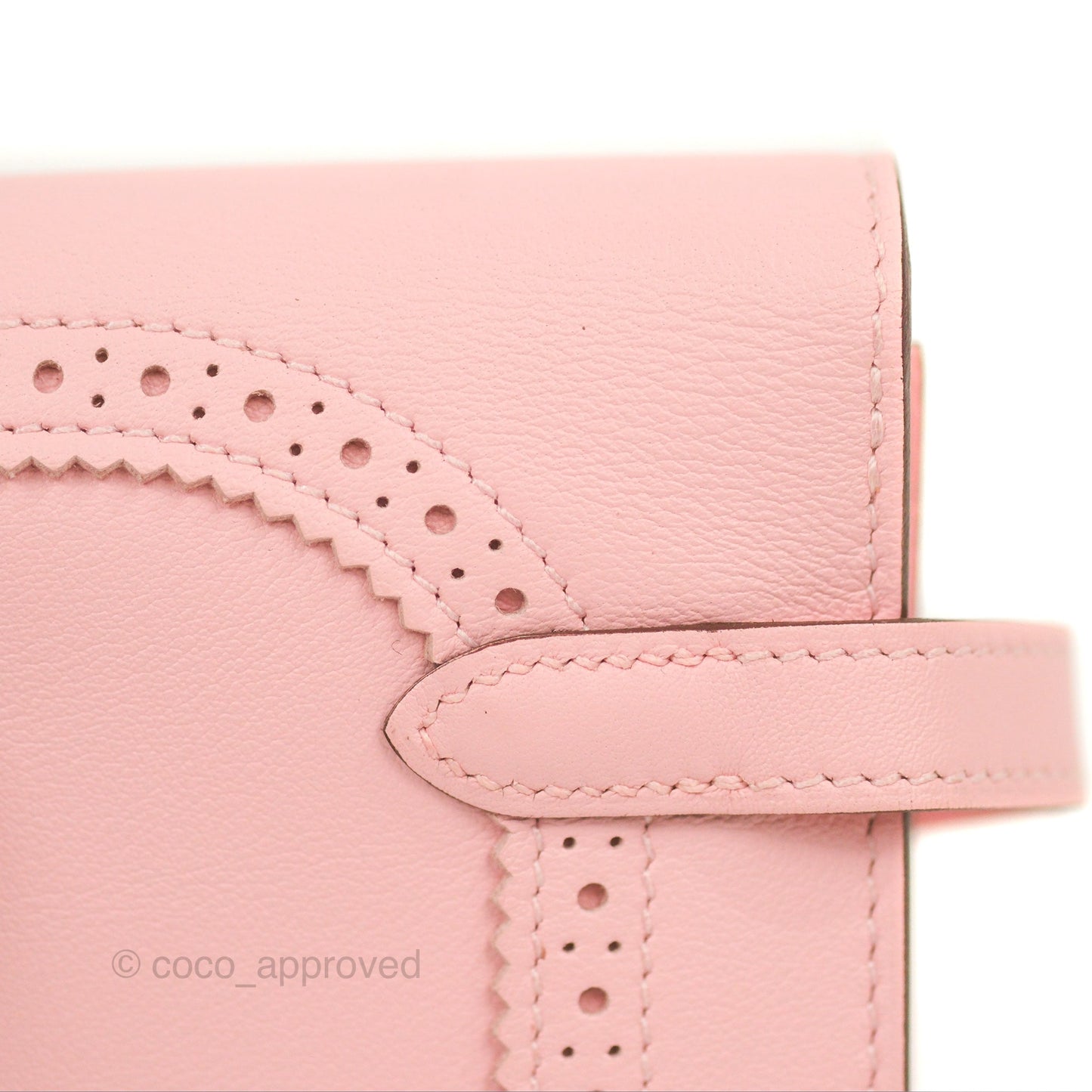 Hermès Ghillies Kelly Wallet Rose Sakura Swift Palladium Hardware