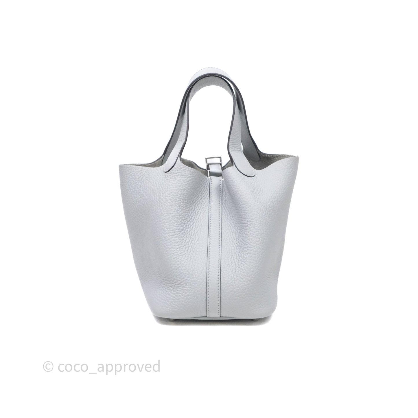 Hermès Picotin Lock 18 Bleu Glacier 8U Clemence Palladium Hardware