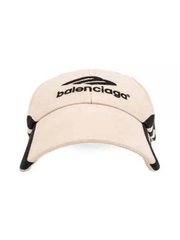 Luxury Balenciaga 3B Sports Icon Ball Cap Light Beige