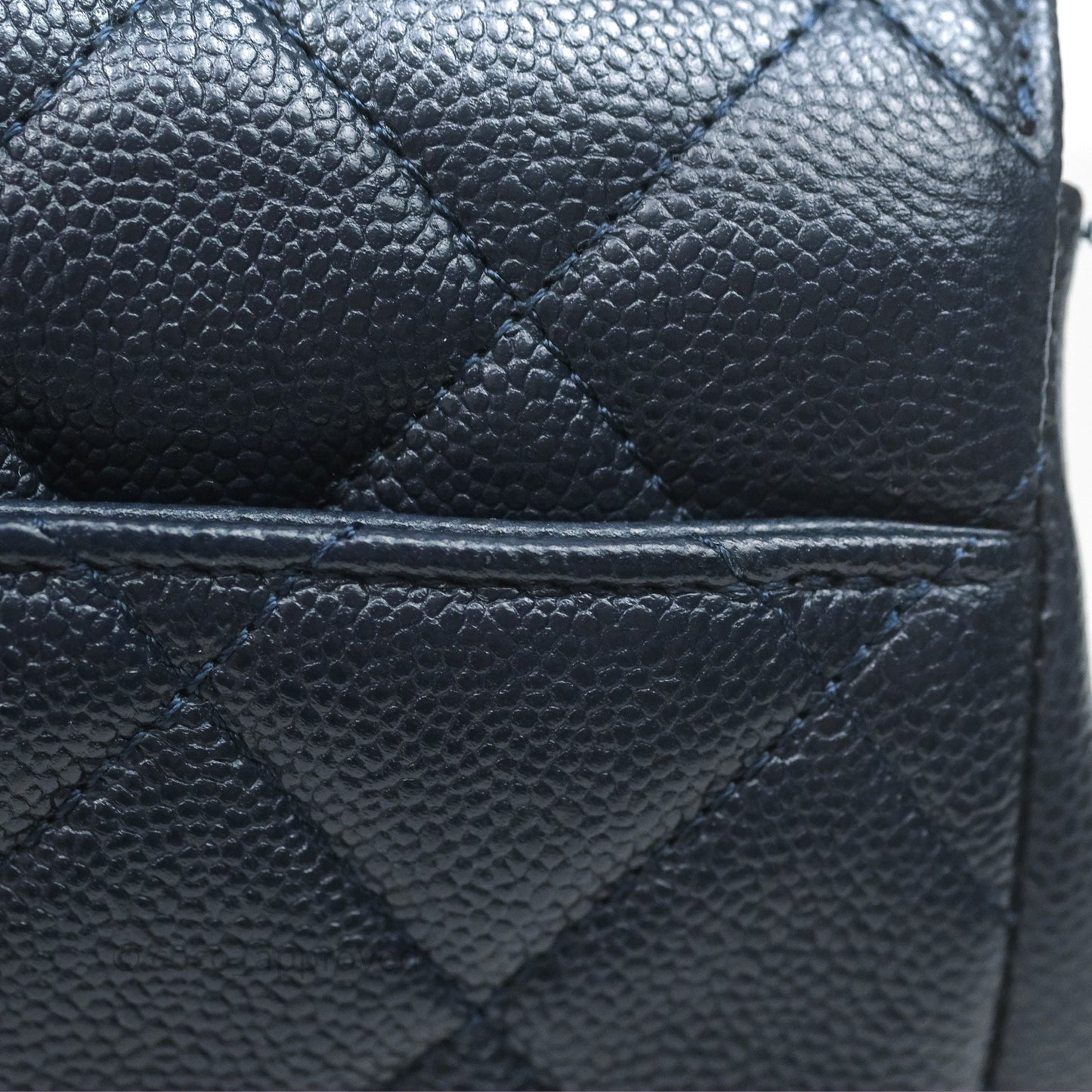 Chanel Quilted Small Business Affinity Flap Navy Caviar Gold Hardware