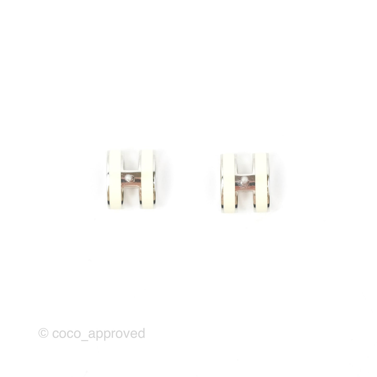 Hermès Mini Pop H Earrings Jaune Soufre Pâle