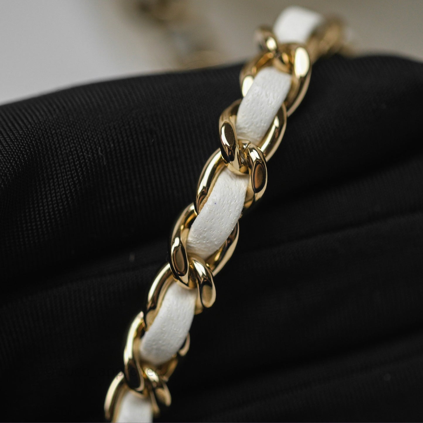 Chanel Crystals Top Handle Mini Rectangular Flap Bag White Lambskin Gold Hardware