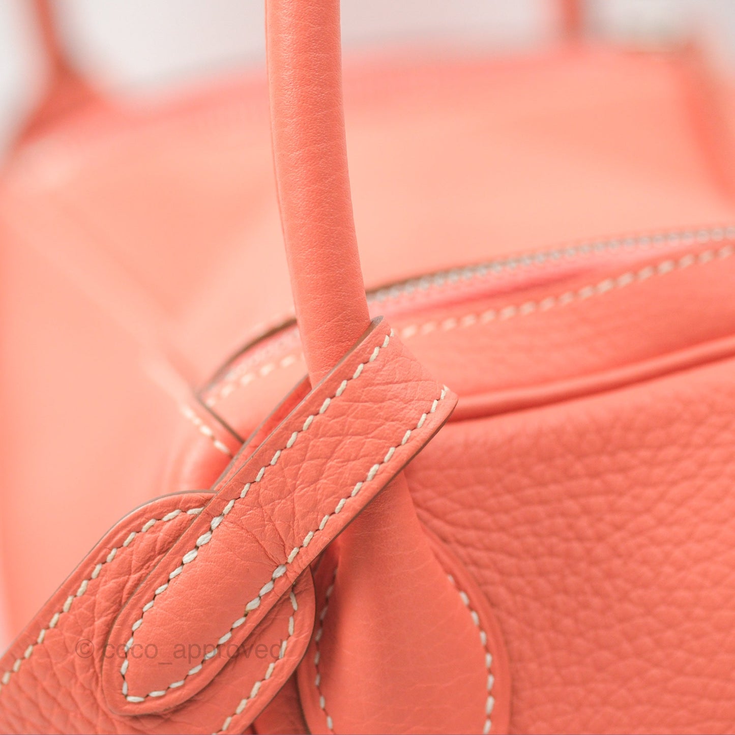 Hermès Lindy 30 Flamingo Clemence Palladium Hardware