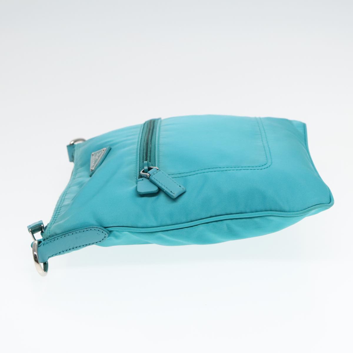 Luxury Prada Shoulder Bag Nylon Blue Silver  92806