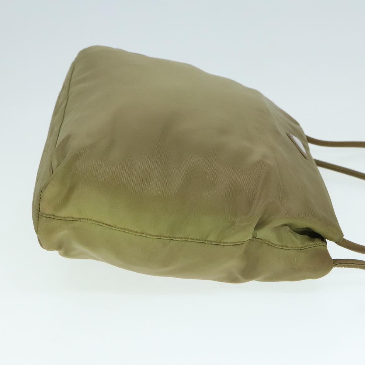 Luxury Prada Tote Bag Nylon Khaki Silver  92810