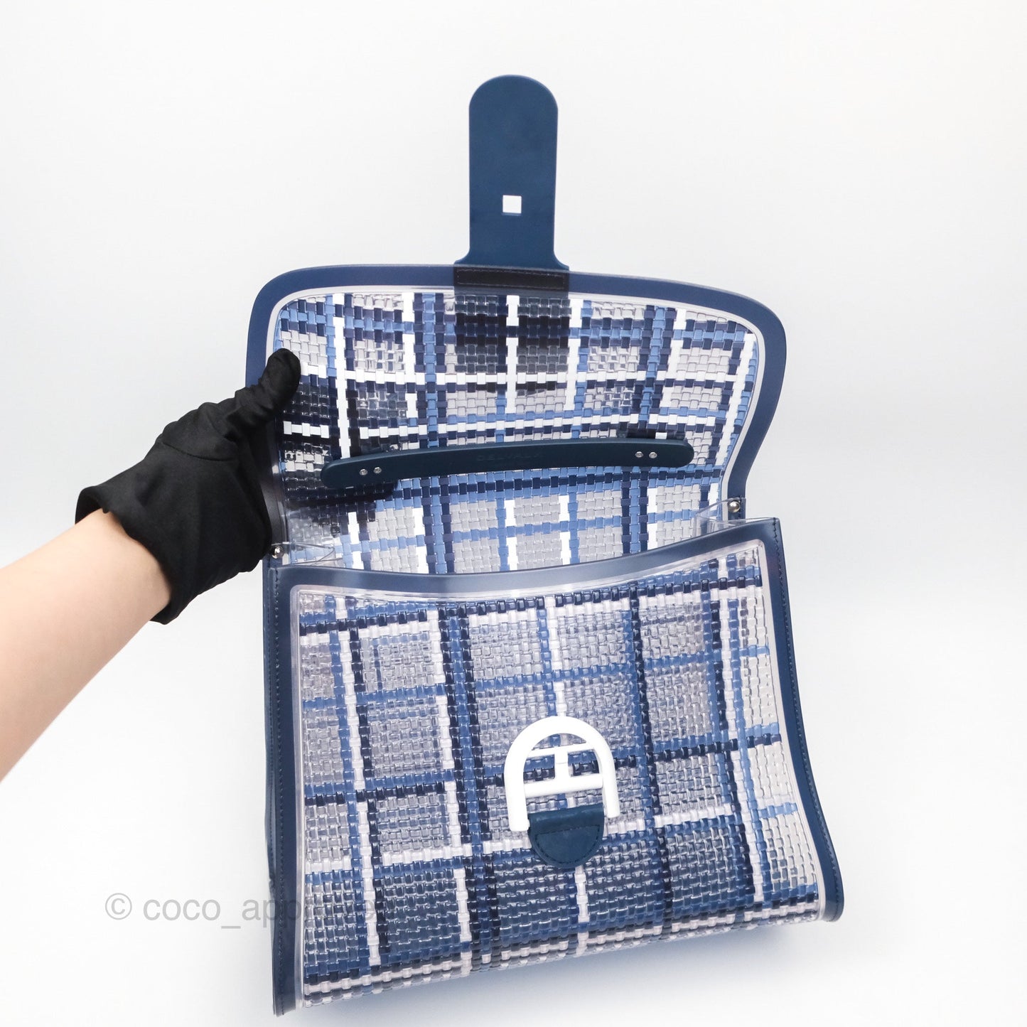 Delvaux Brillant MM Bag PVC Navy