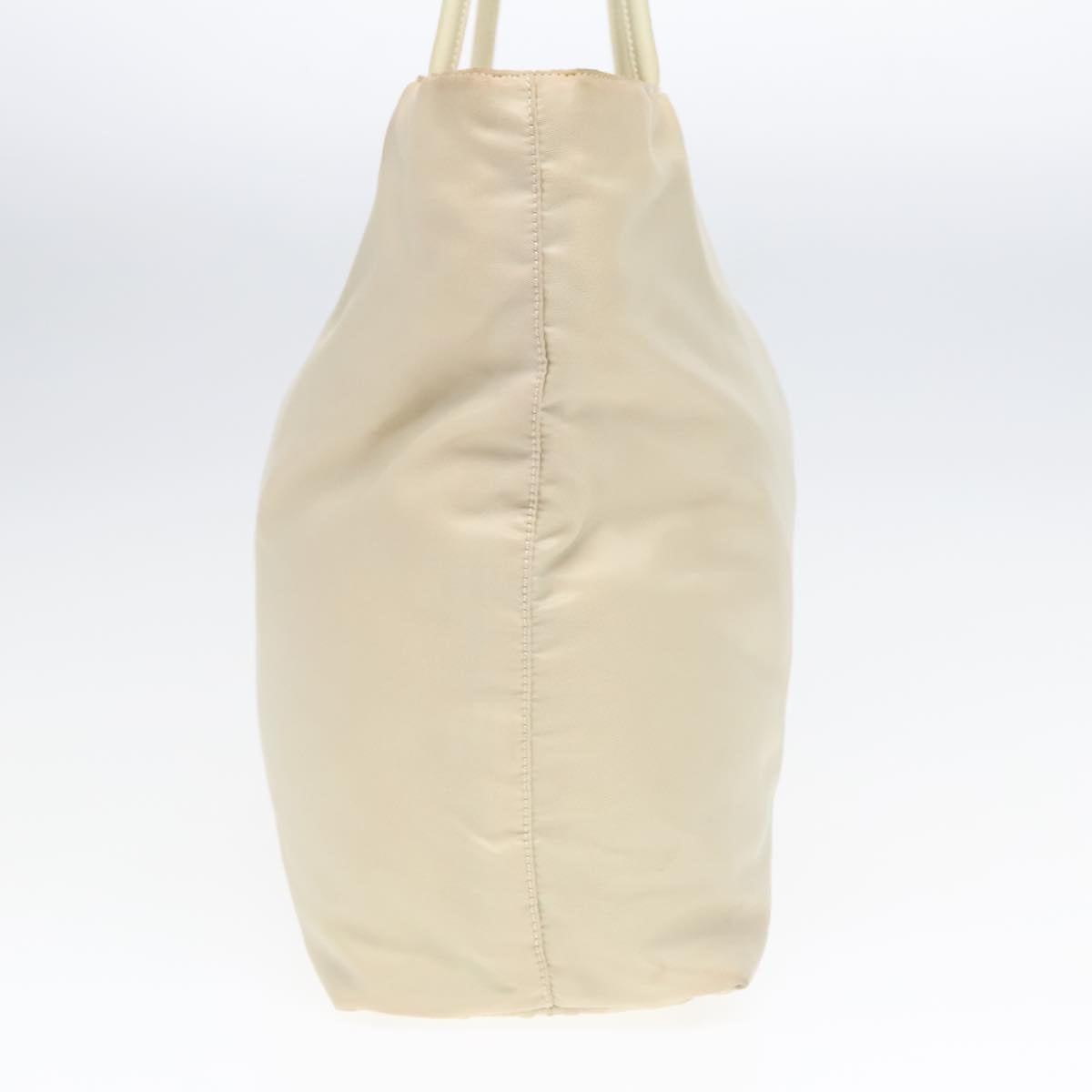 Luxury Prada Tote Bag Nylon Beige Silver  92818