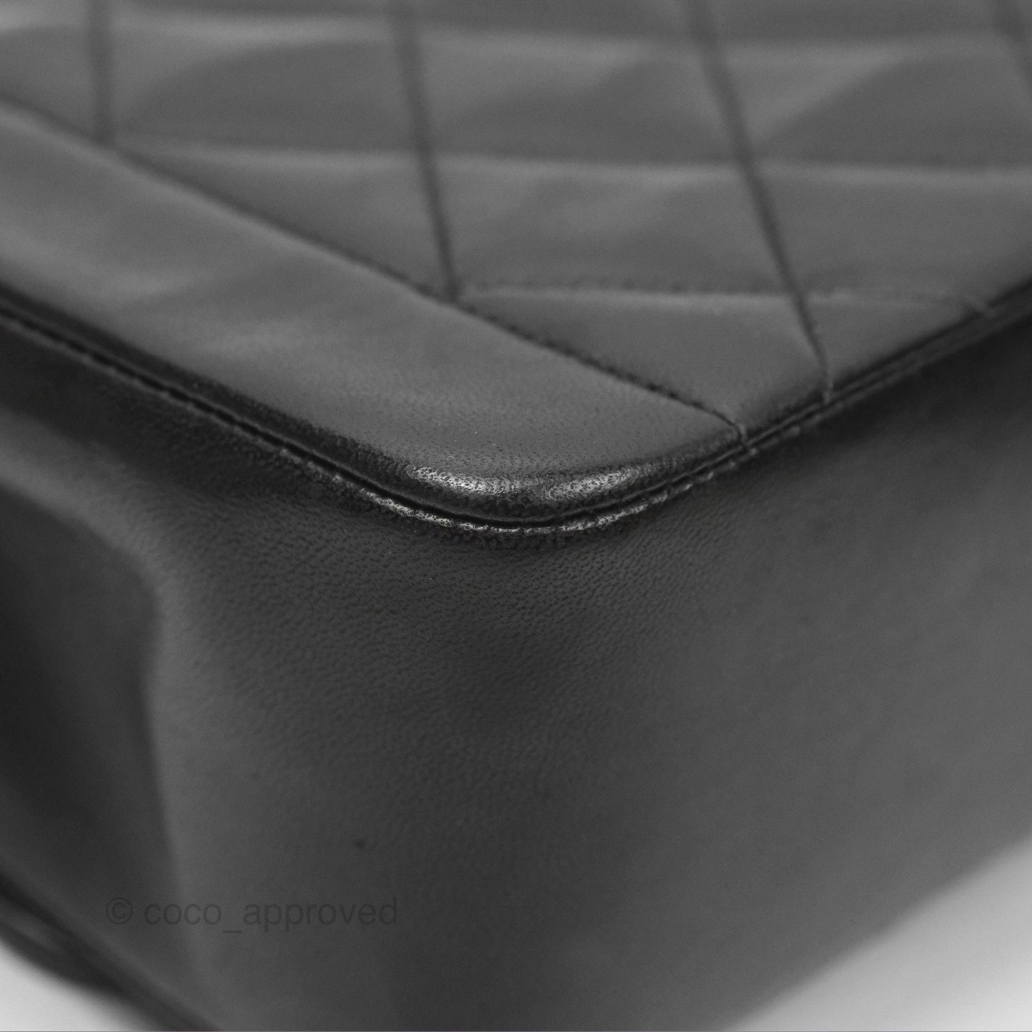 Chanel Vintage Small Quilted Classic Diana Flap Bag Black Lambskin 24K Gold Hardware