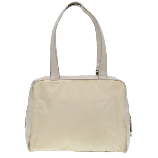Luxury Prada Tote Bag Nylon White Silver  92829