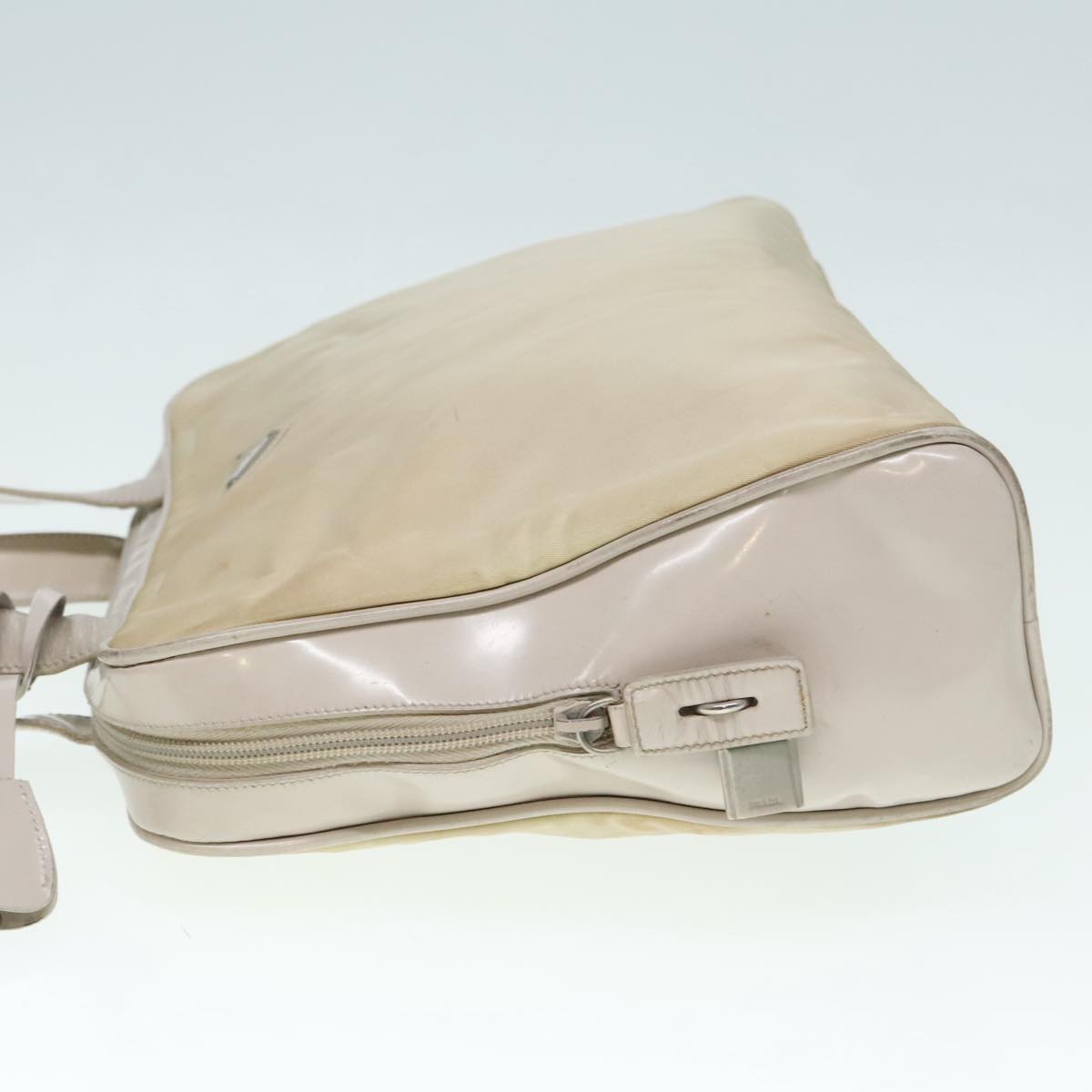 Luxury Prada Tote Bag Nylon White Silver  92829