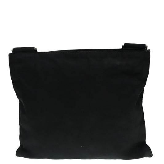 Luxury Prada Shoulder Bag Nylon Black Silver  92858