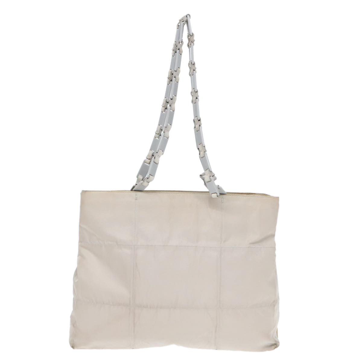 Luxury Prada Tote Bag Nylon Gray Silver  92861