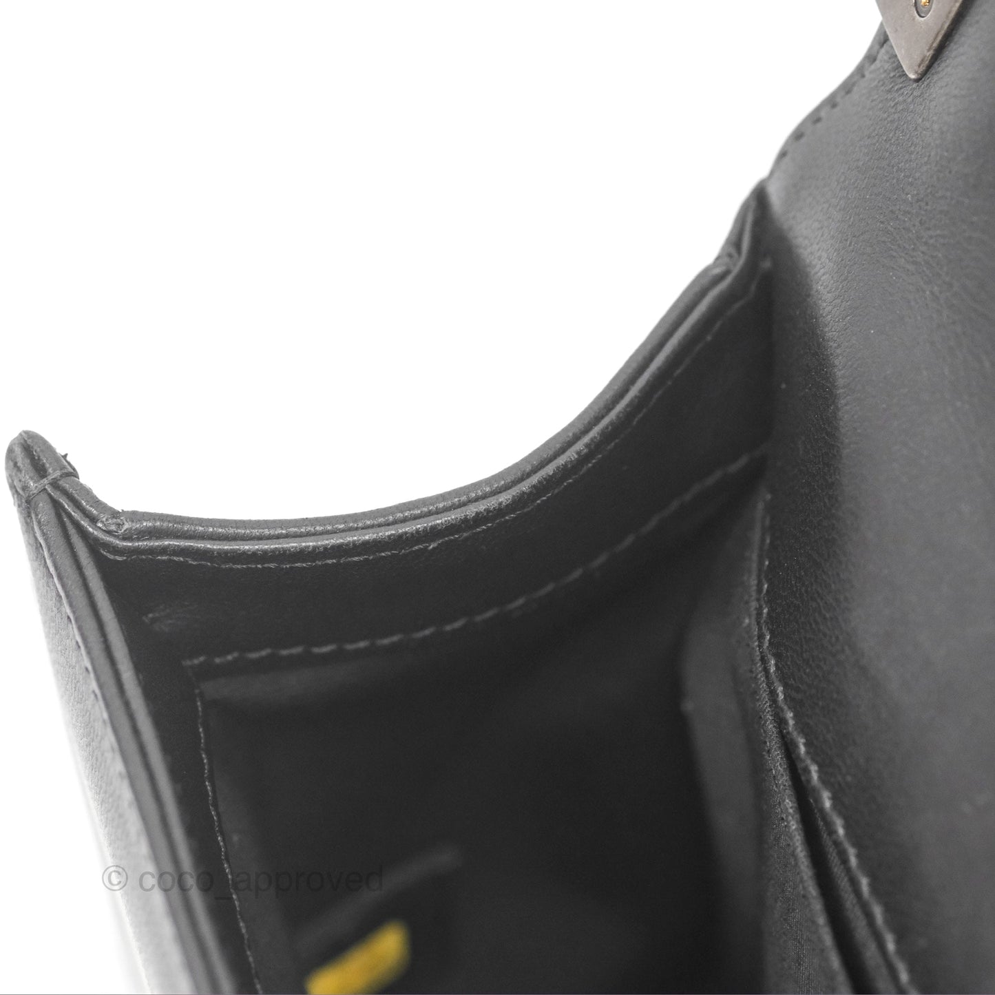 Chanel Quilted Medium Boy Black Lambskin Ruthenium Hardware
