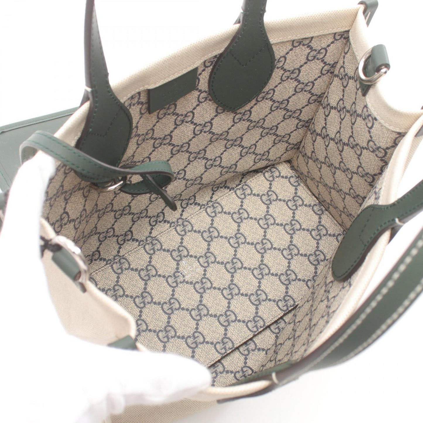Luxury Gucci Trending 2025 Print Mini Tote bag Handbag Tote bag Canvas Leather Beige Green