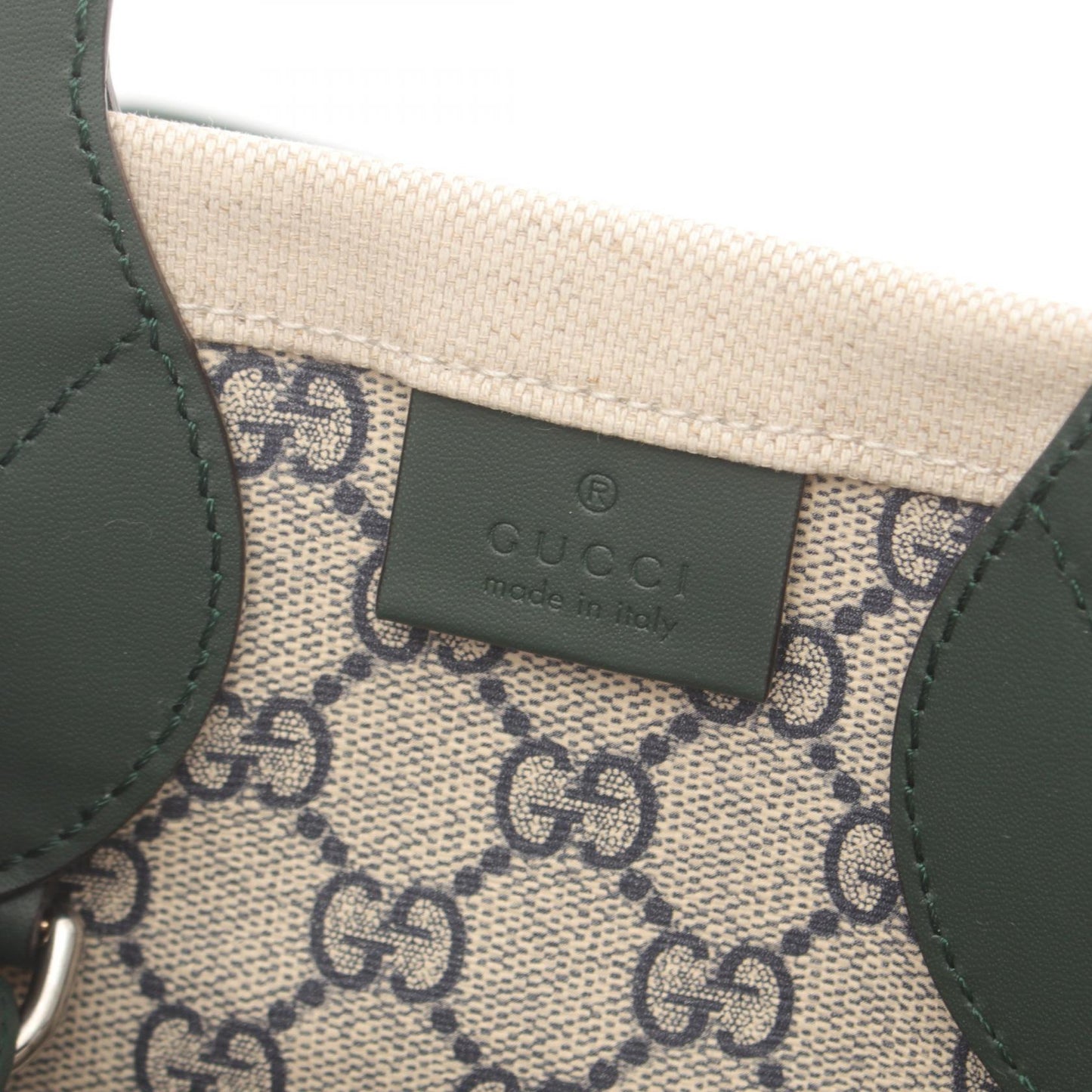Luxury Gucci Trending 2025 Print Mini Tote bag Handbag Tote bag Canvas Leather Beige Green
