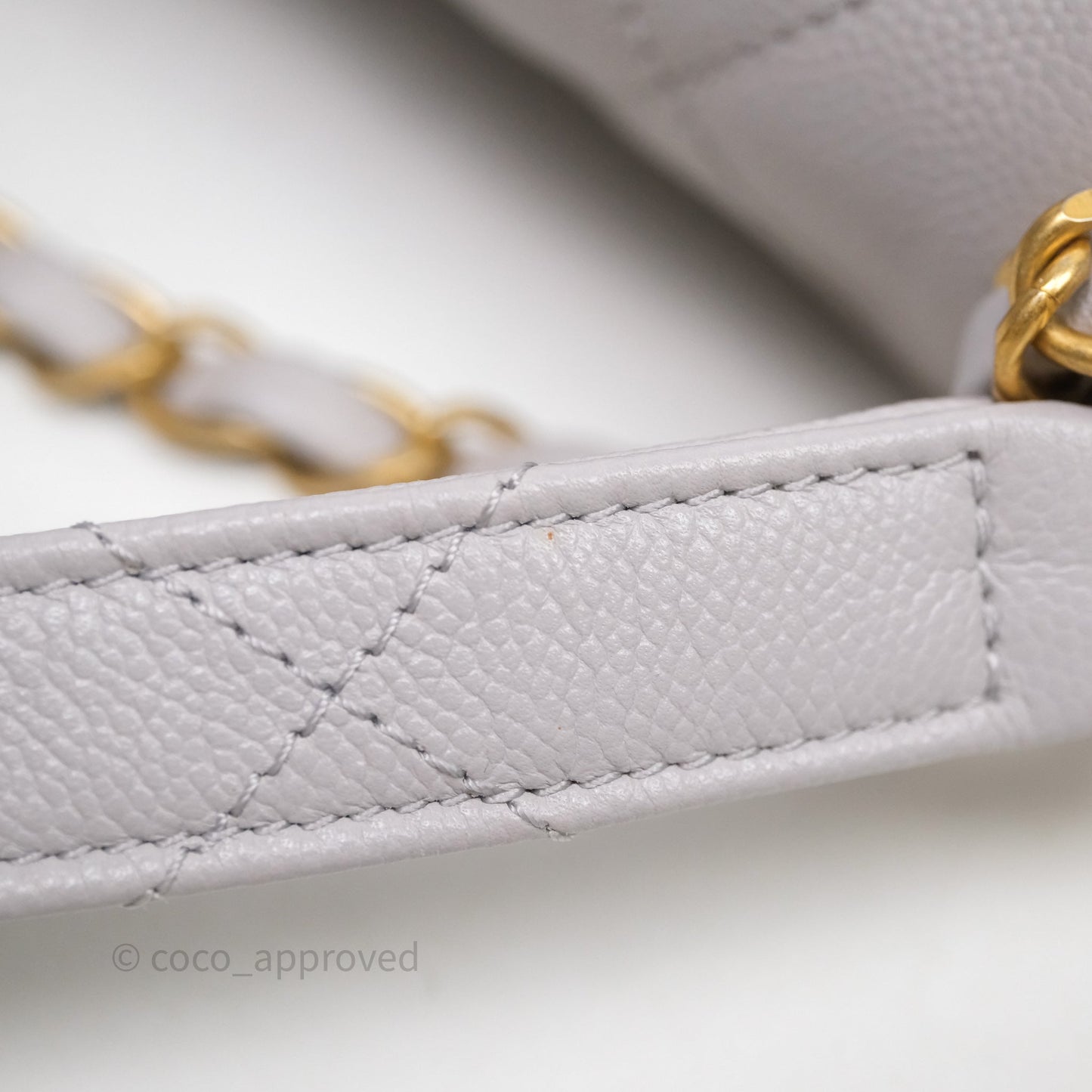 Chanel Double Pocket Hobo Bag Grey Caviar Aged Gold Hardware