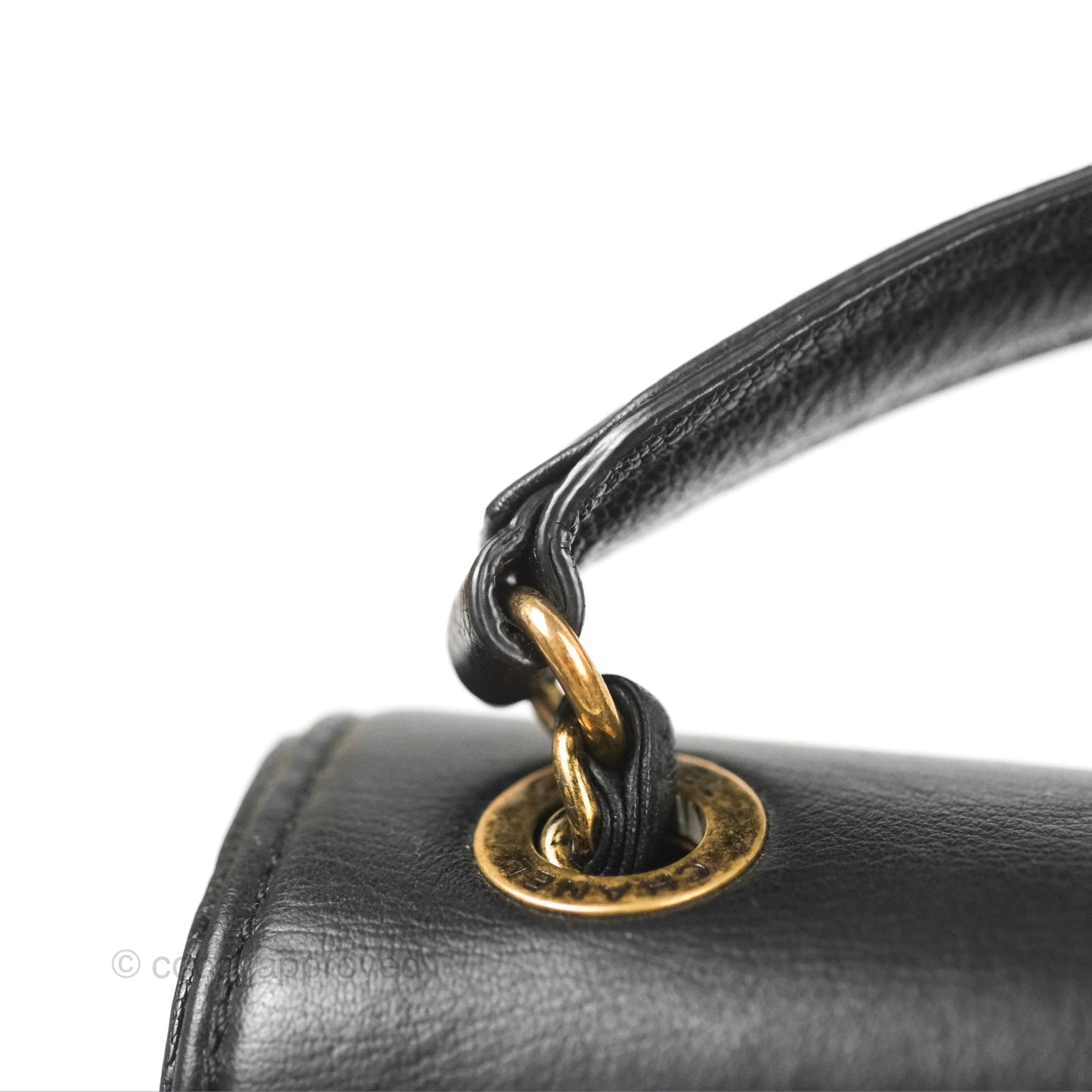Chanel Small Coco Curve Flap Black Goatskin Antique Gold Hardware