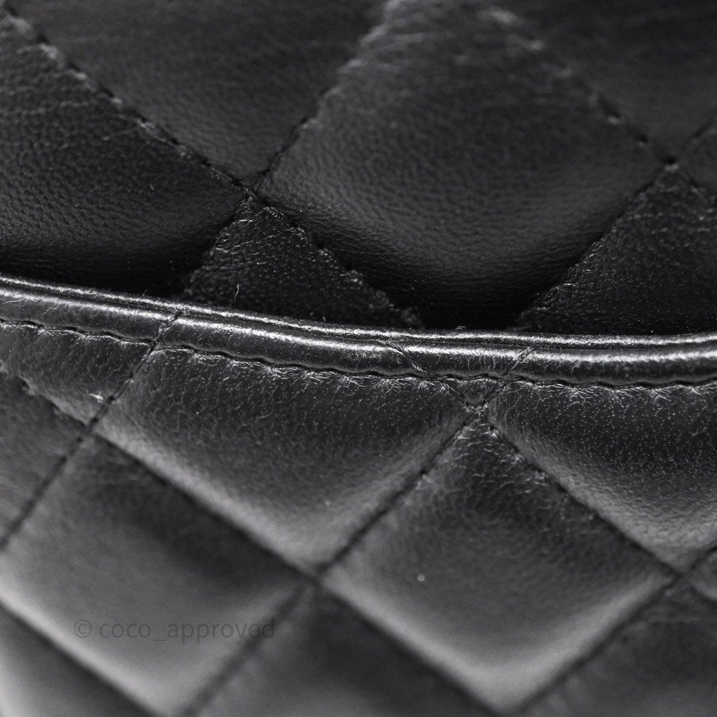 Chanel Mini Square Quilted Black Lambskin Gold Hardware