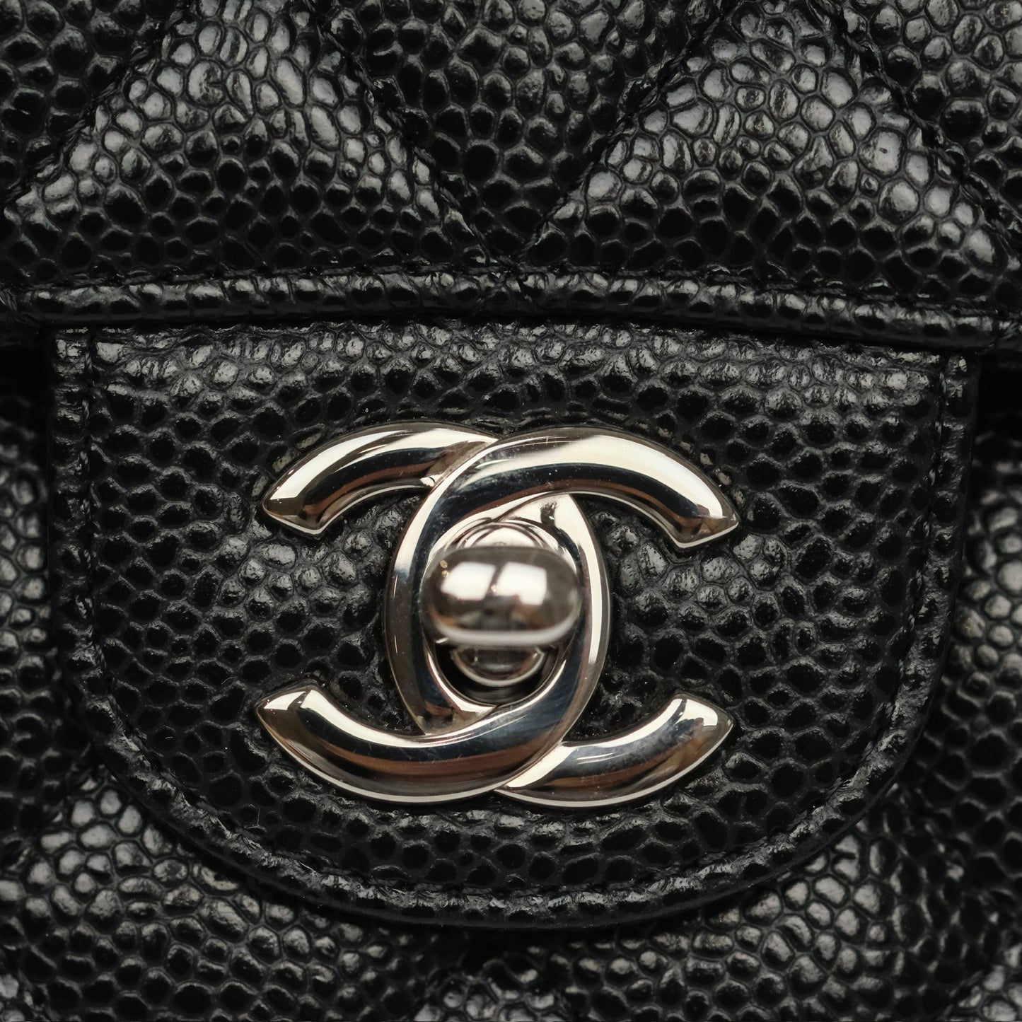 Chanel Small Classic Flap Quilted Black Caviar Silver Hardware