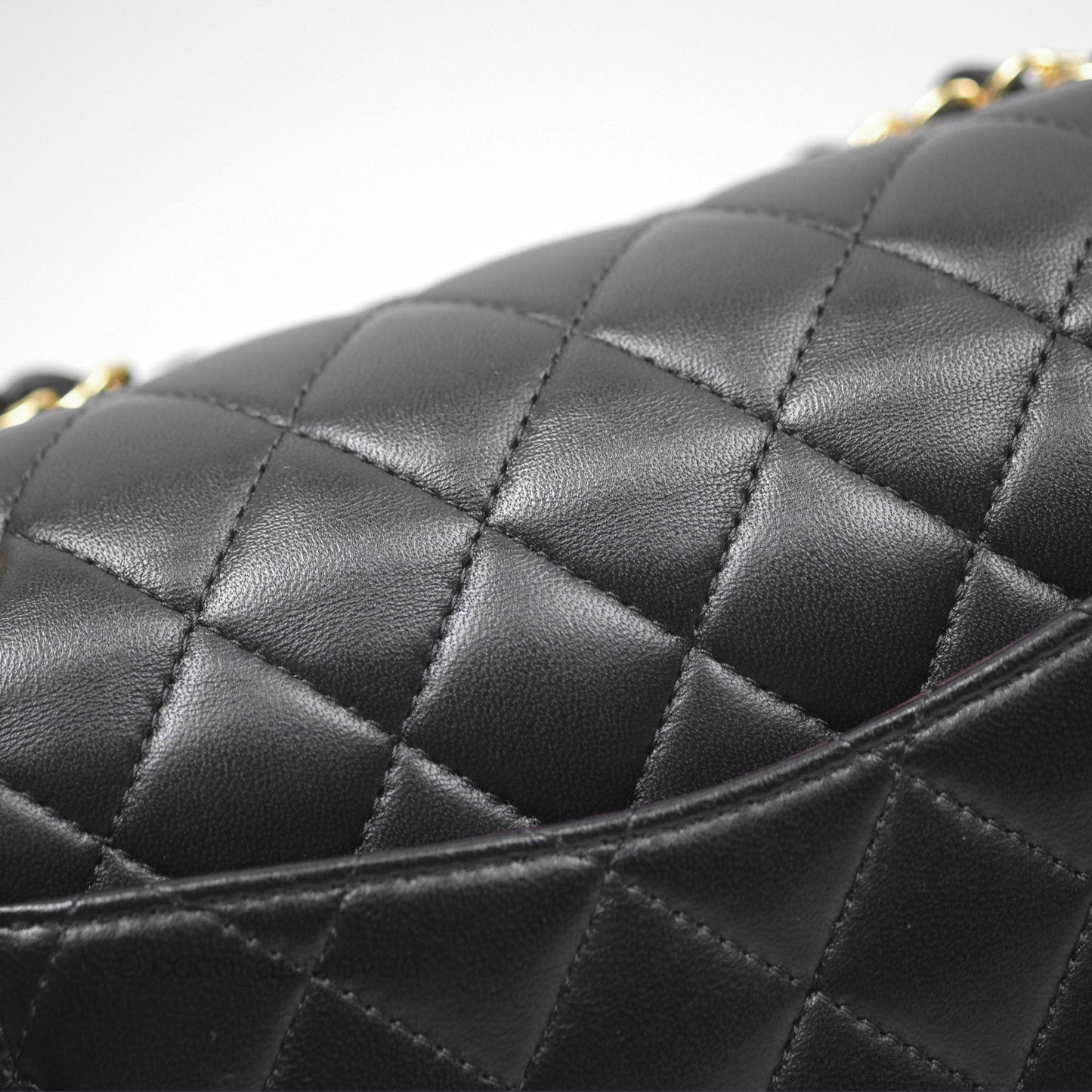 Chanel Small Classic Flap Quilted Black Lambskin Gold Hardware