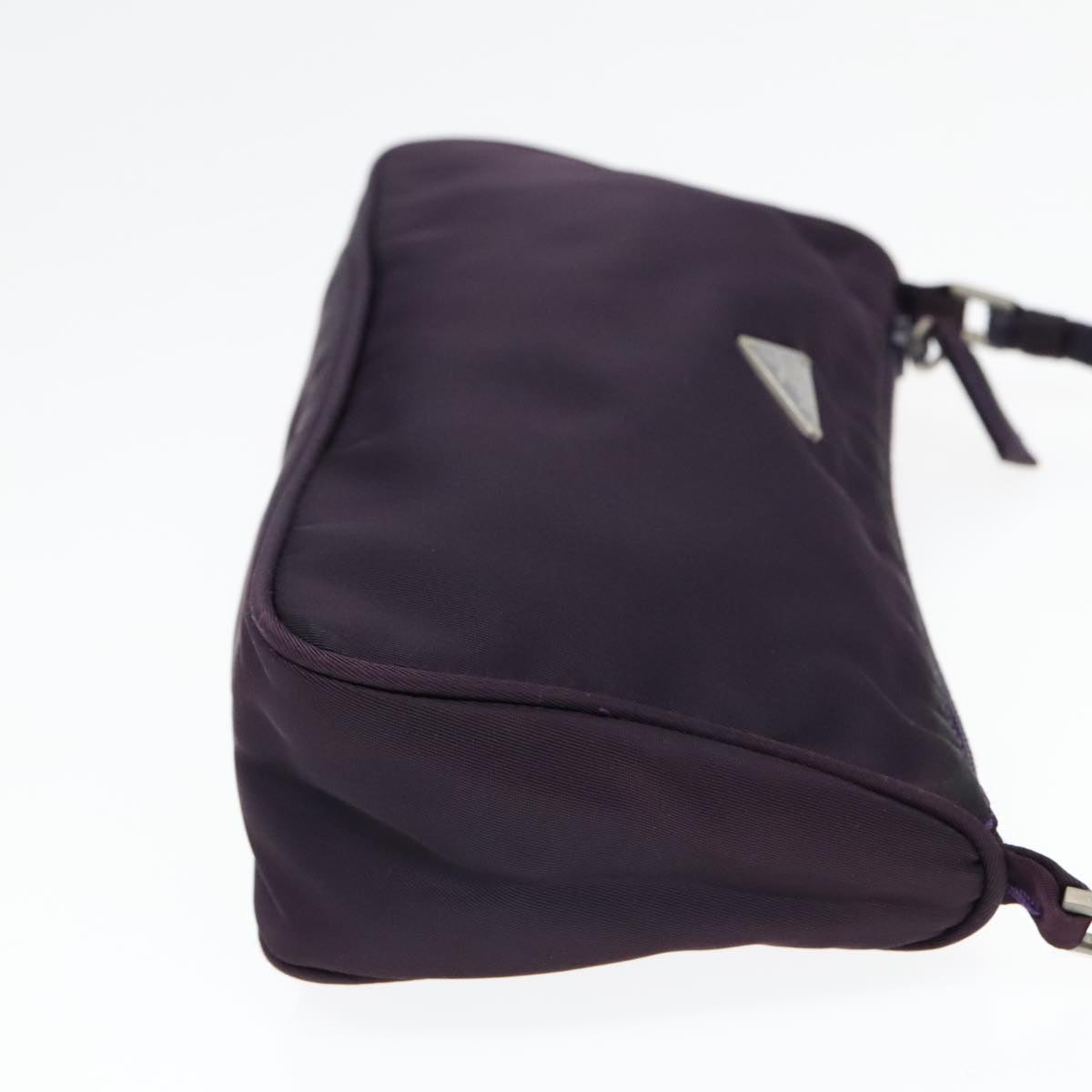 Luxury Prada Accessory Pouch Nylon Purple Silver  92908