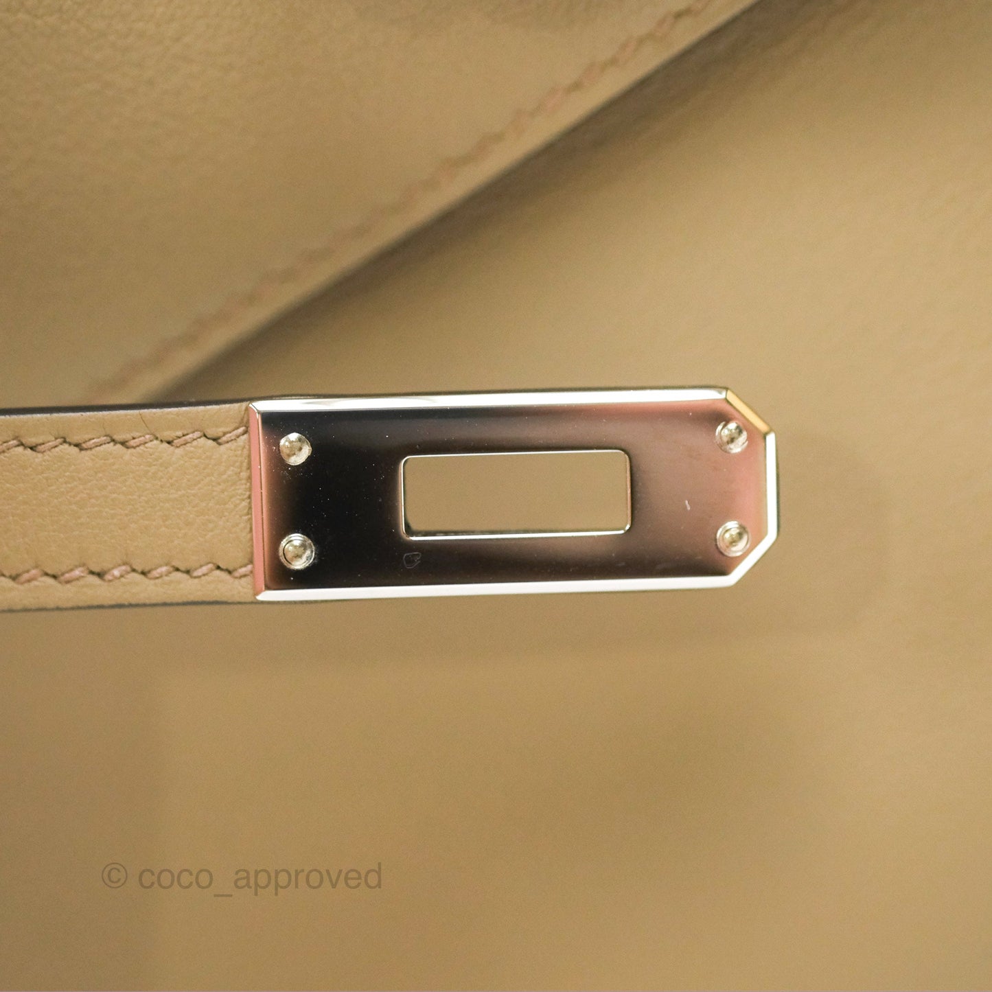 Hermès Kelly Danse II Bag Beige Marfa Palladium Hardware