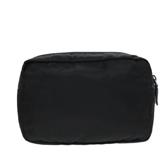 Luxury Prada Pouch Nylon Black Silver  92913