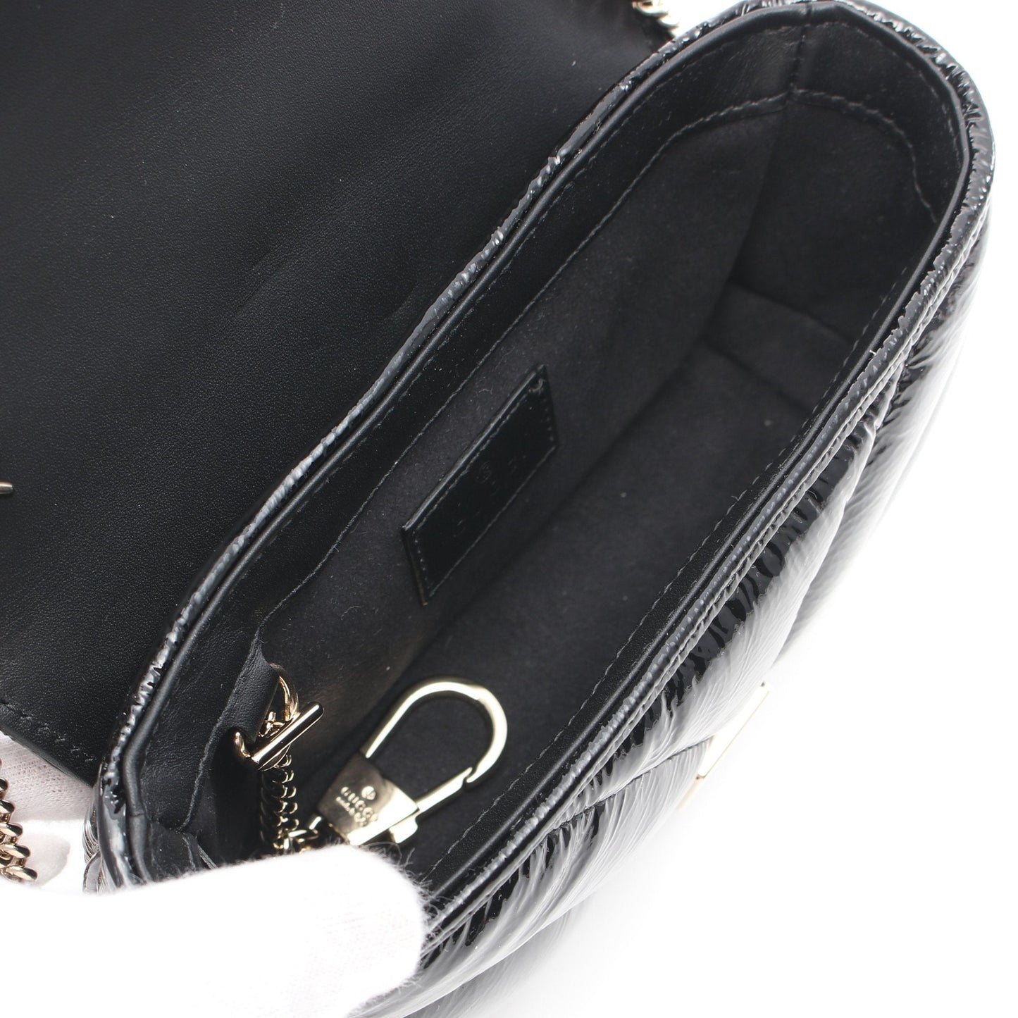 Luxury Gucci Trending 2025 GG Marmont Super mini bag Chain shoulder bag Leather Black