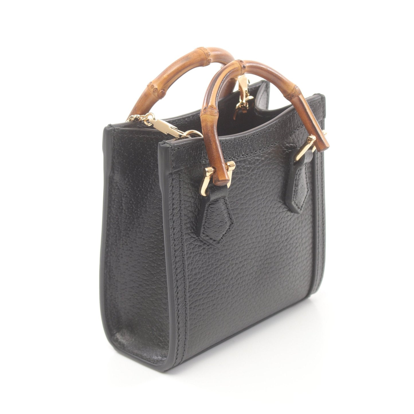 Luxury Gucci Trending 2025 Diana Supermarket Mini Bag Handbag Leather Black 2WAY