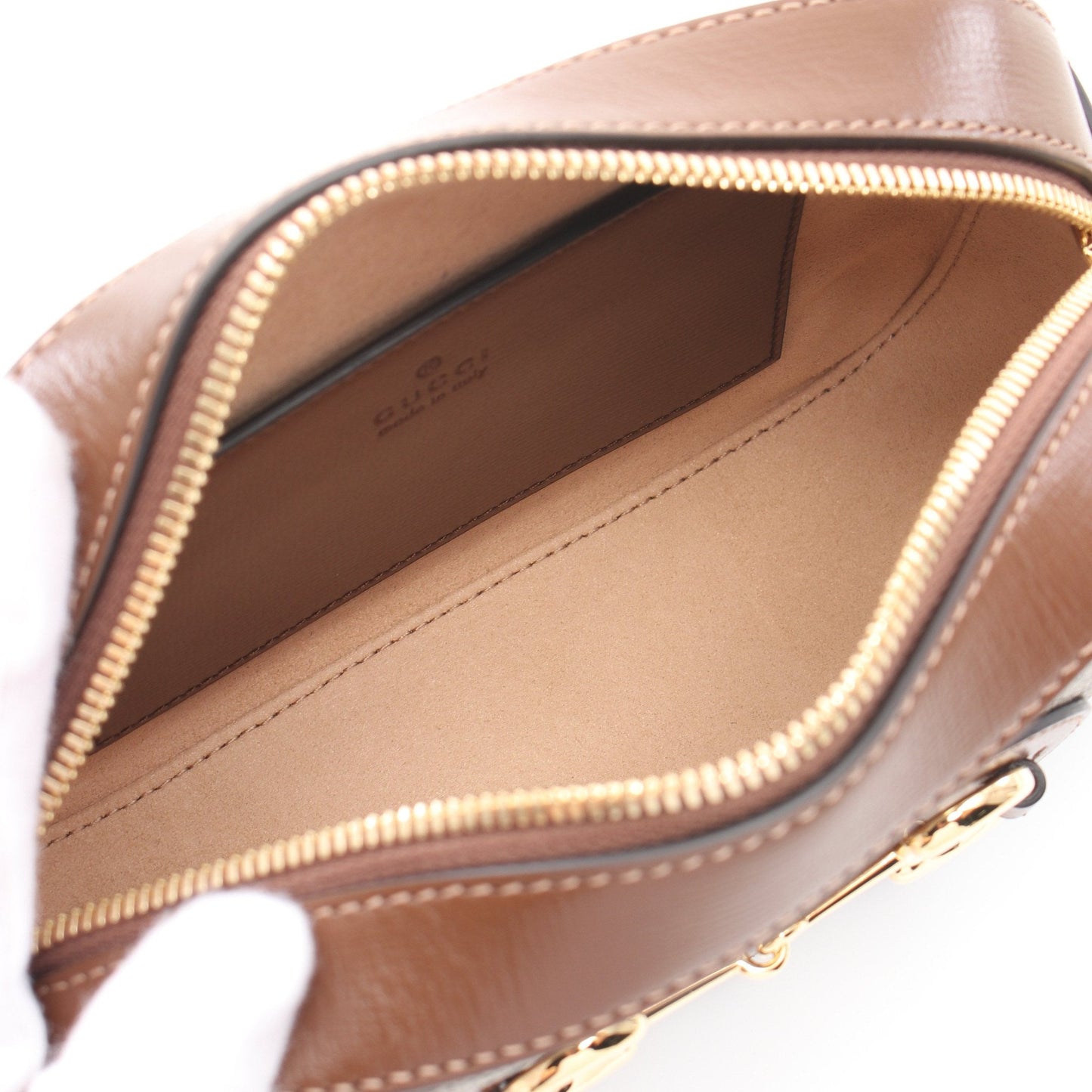 Luxury Gucci Trending 2025 Horsebit 1955 Mini Shoulder bag PVC Leather Beige Brown