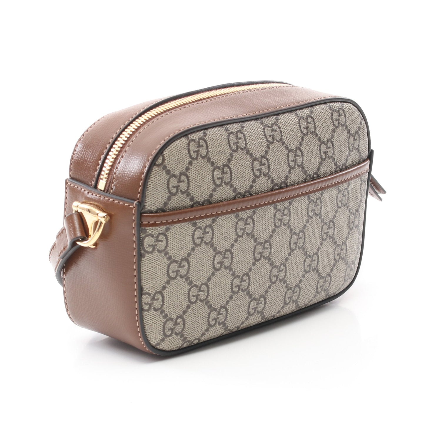 Luxury Gucci Trending 2025 Horsebit 1955 Mini Shoulder bag PVC Leather Beige Brown
