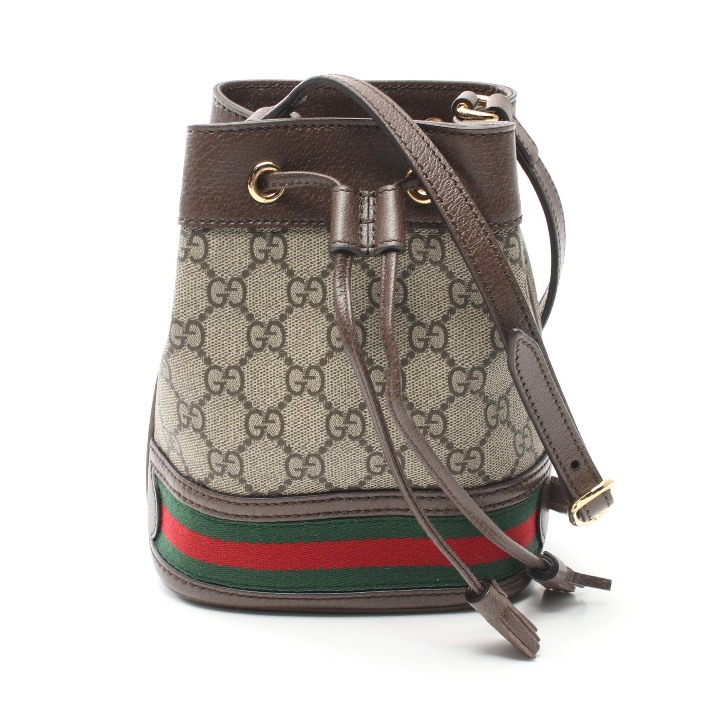 Luxury Gucci Trending 2025 Ophidia Mini Bucket bag GG Supreme Shoulder bag PVC Leather Beige Brown