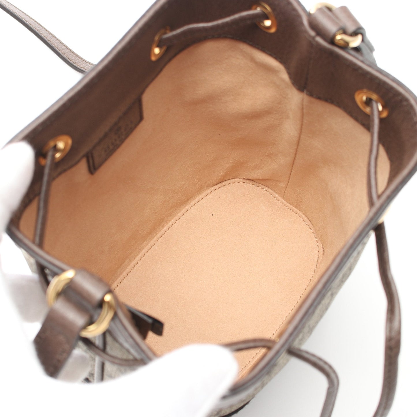 Luxury Gucci Trending 2025 Ophidia Mini Bucket bag GG Supreme Shoulder bag PVC Leather Beige Brown