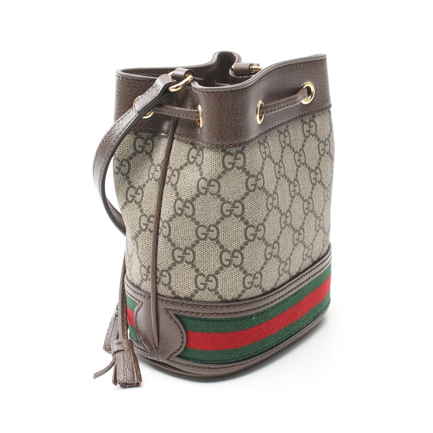 Luxury Gucci Trending 2025 Ophidia Mini Bucket bag GG Supreme Shoulder bag PVC Leather Beige Brown