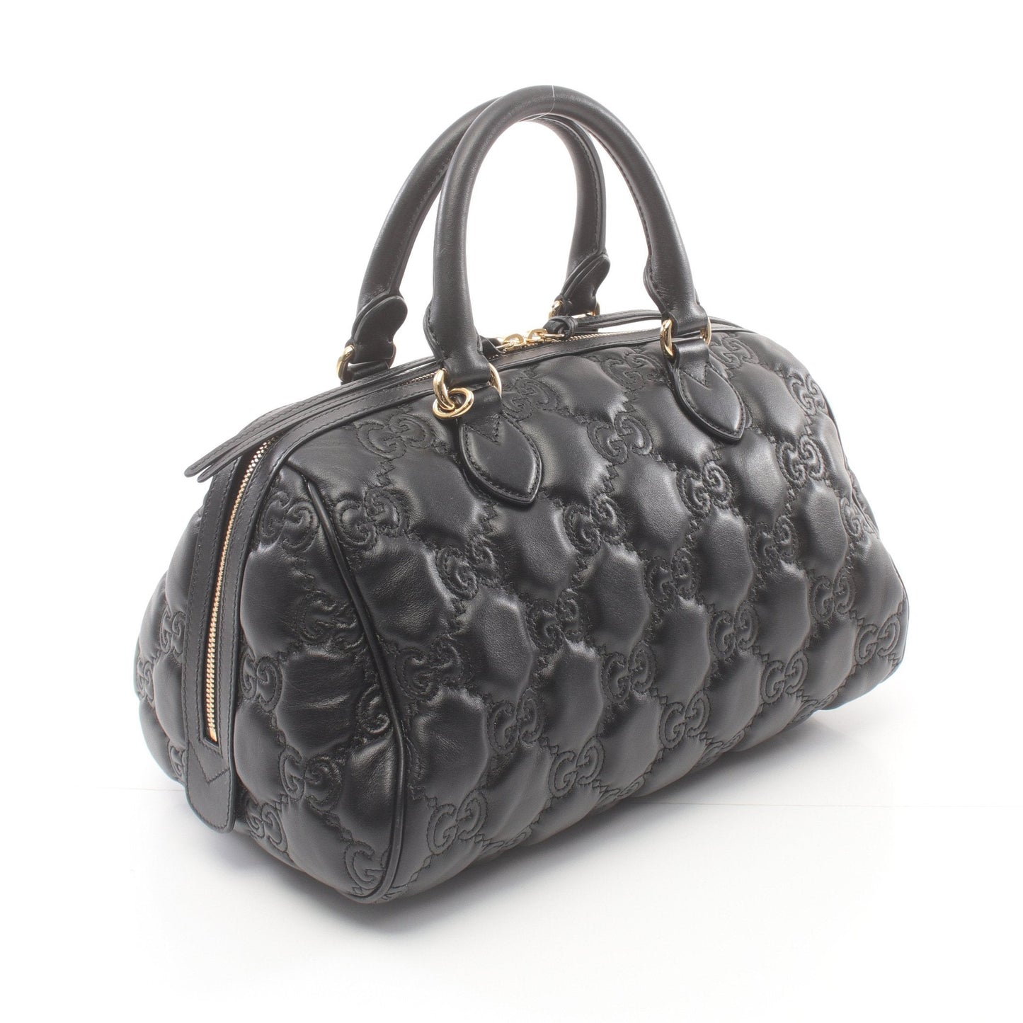 Luxury Gucci Trending 2025 GG Matelasse Handbag Mini boston bag Leather Black 2WAY