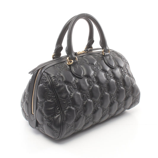 Luxury Gucci Trending 2025 GG Matelasse Handbag Mini boston bag Leather Black 2WAY