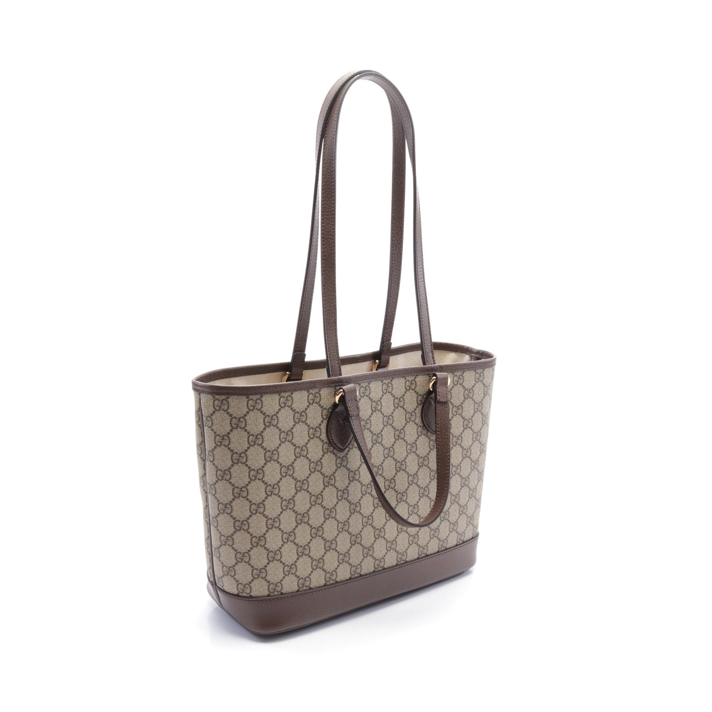 Luxury Gucci Trending 2025 Ophidia Small GG Supreme Shoulder bag Tote bag PVC Leather Beige Brown 2WAY