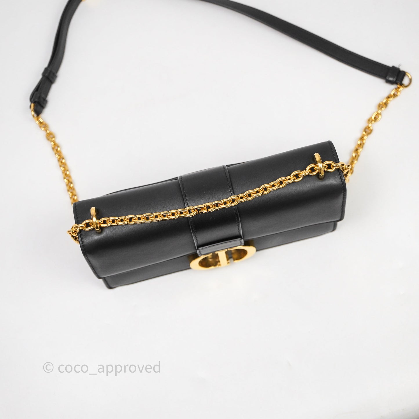 Christian Dior 30 Montaigne East-West Chain Bag Black
