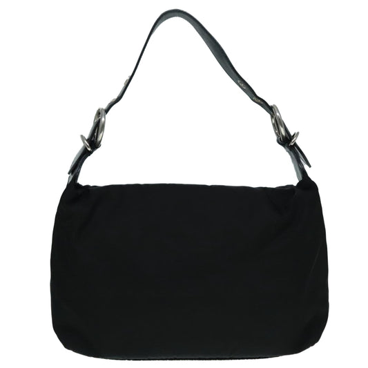 Luxury Prada Hand Bag Nylon Black Silver  92975