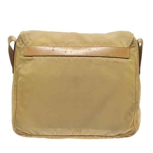 Luxury Prada Shoulder Bag Nylon Yellow Silver  92976