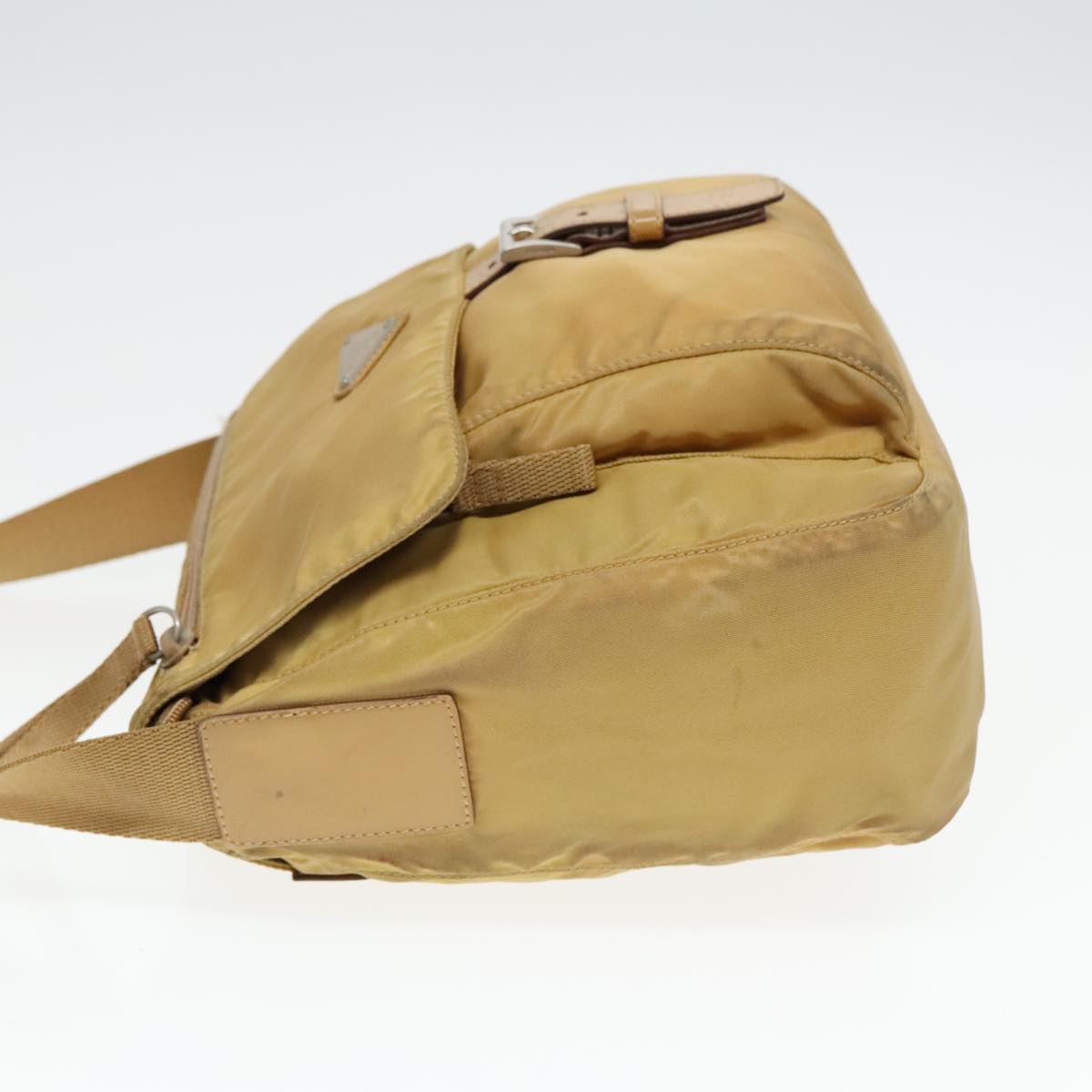Luxury Prada Shoulder Bag Nylon Yellow Silver  92976
